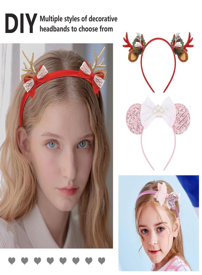Fishdown 26 Pcs Satin Headbands for Girls DIY Craft Head Bands Hard Thin Headband Rubber Plastic Colorful Hairbands for Kids Teens Party Favors - Image 3